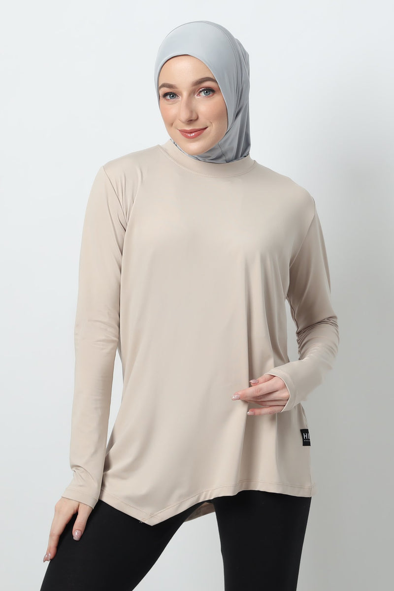 Taneeya Oversized Inner Top - Almond Milk