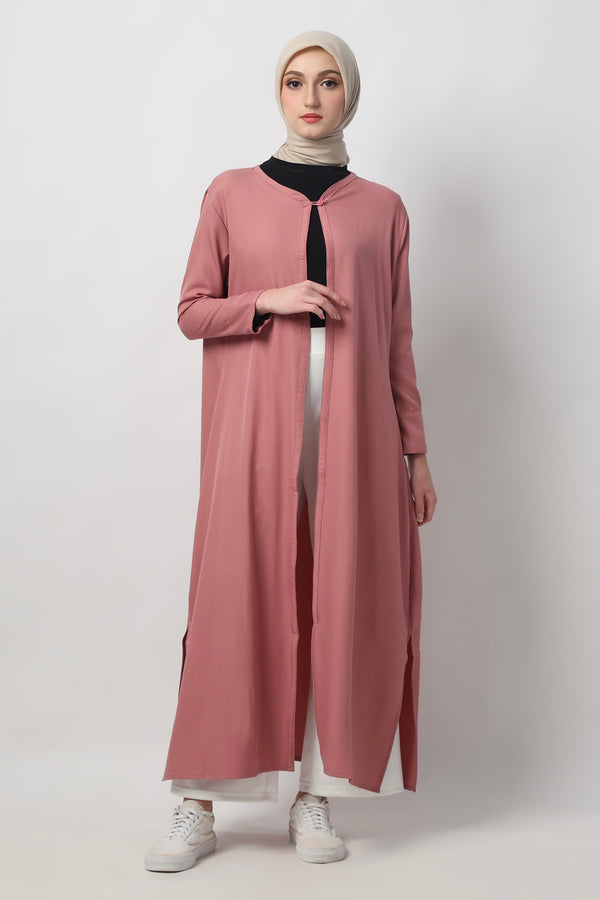 HIA Dailywear Fasana Abaya Outer - Pink