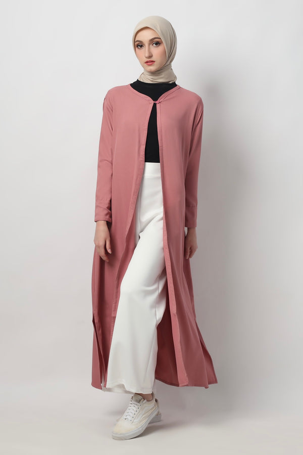 HIA Dailywear Fasana Abaya Outer - Pink