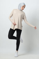 Taneeya Oversized Inner Top - Almond Milk