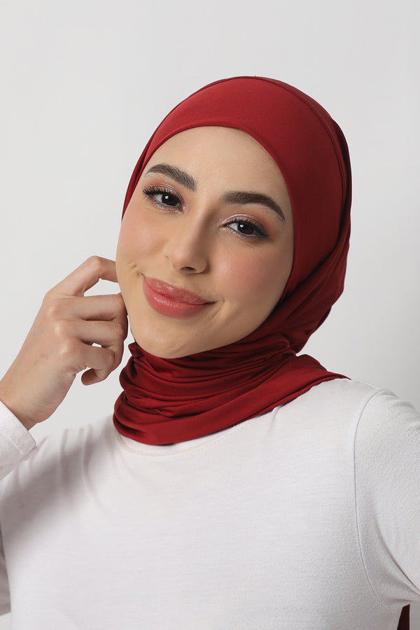 Mahveeca Hijab Instan - Red Dahlia