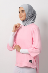 Rhenee Top Lengan 7/8 - Baby Pink