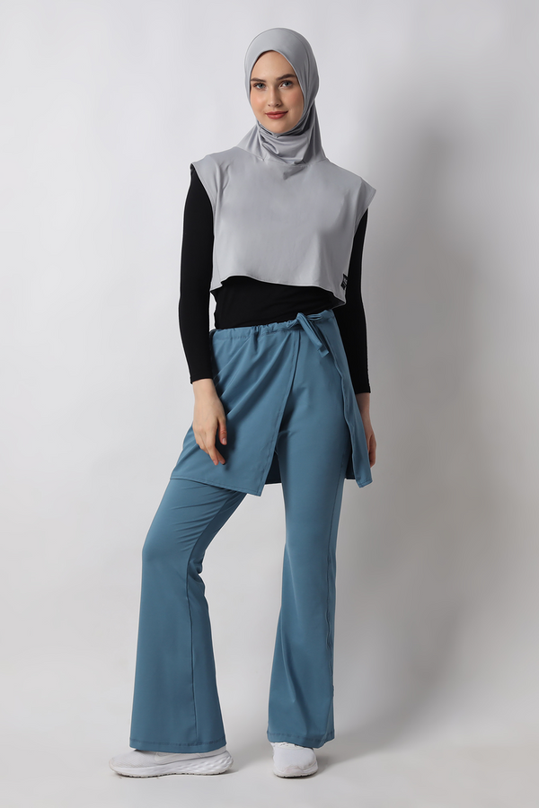 HIA Everywear Haneen Rok Celana Olahraga Skirt Pants Hacktive Fabric - Blue Stone