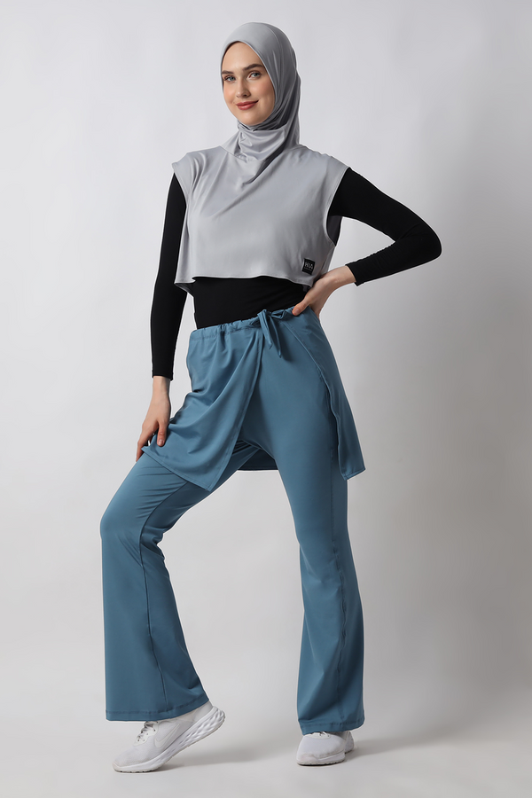 HIA Everywear Haneen Rok Celana Olahraga Skirt Pants Hacktive Fabric - Blue Stone