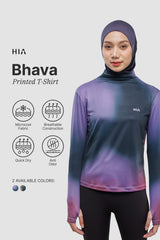 Bhava Printed T-Shirt - Berry Orchid Printed