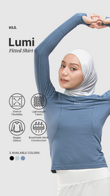 Lumi Lightweight Fabric Fitted Sport Shirt - Light Grey