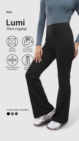 Lumi Flare Comfy Sport Legging - Black