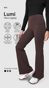 Lumi Flare Comfy Sport Legging - Brown