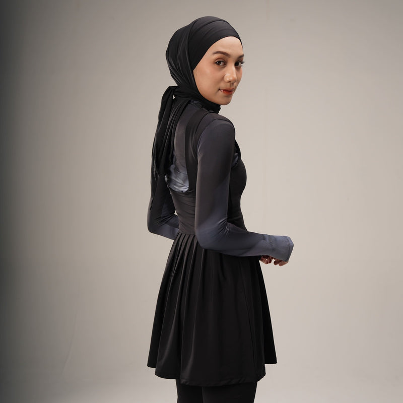 Nala Pleats Dress - Black