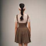 Nala Pleats Dress - Brown