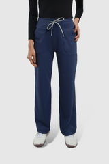 Lumi Sport Drawstring Straight Pants - Navy