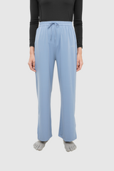 Lumi Drawstring Wide Pants - Light Blue