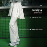 HIA Everywear Bundling Alma Flare Legging - Pleats Skirt Sport Wanita - Olive
