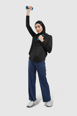 Lumi Sport Drawstring Straight Pants - Navy
