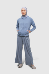 Lumi Drawstring Wide Pants - Cashmere Grey