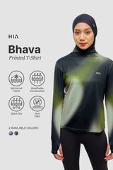 Bhava Printed T-Shirt - Green Mist Printed
