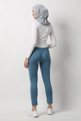 Heina Legging Olahraga Wanita Hacktive Fabric Premium - Blue stone