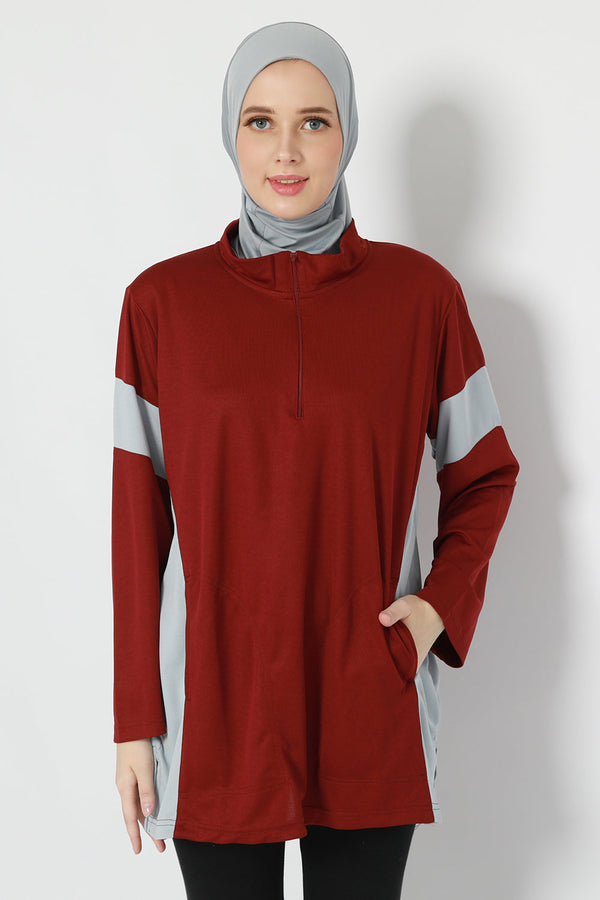 🎁 Jenna Top - Maroon (100% off)