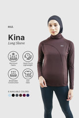 Kina Shirt Long Sleeve - Dark Brown