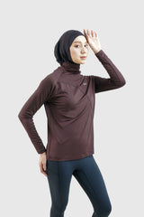 Kina Shirt Long Sleeve - Dark Brown