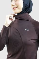 Kina Shirt Long Sleeve - Dark Brown