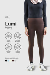 Lumi Fitted Sport Legging - Dark Brown