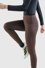 Lumi Fitted Sport Legging - Dark Brown