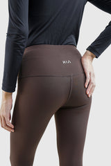 Lumi Fitted Sport Legging - Dark Brown