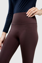 Kina Ankle Length Legging - Dark Brown