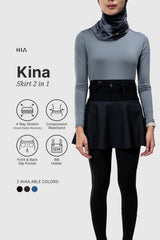 Kina 2in1 Skirt With Running Belt - Black
