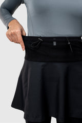 Kina 2in1 Skirt With Running Belt - Black
