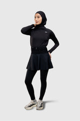 Kina 2in1 Skirt With Running Belt - Black