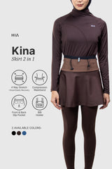 Kina 2in1 Skirt With Running Belt - Dark Brown