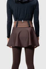 Kina 2in1 Skirt With Running Belt - Dark Brown