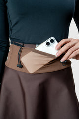 Kina 2in1 Skirt With Running Belt - Dark Brown
