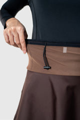 Kina 2in1 Skirt With Running Belt - Dark Brown