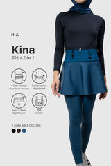 Kina 2in1 Skirt With Running Belt - Navy