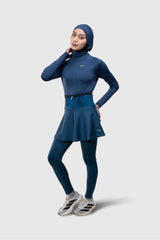 Kina 2in1 Skirt With Running Belt - Navy