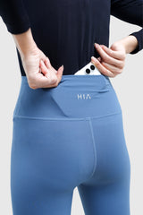 Kina Ankle Length Legging - Slate Blue