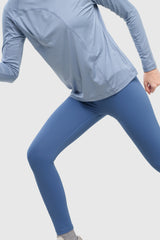 Kina Ankle Length Legging - Slate Blue