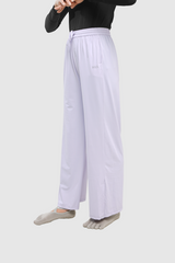 Lumi Drawstring Wide Pants - Icy Lilac
