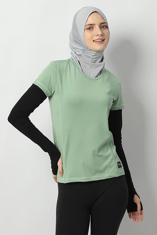 🎁 [Home Workout Collection] Naisha Short Top - London Frost (100% off)