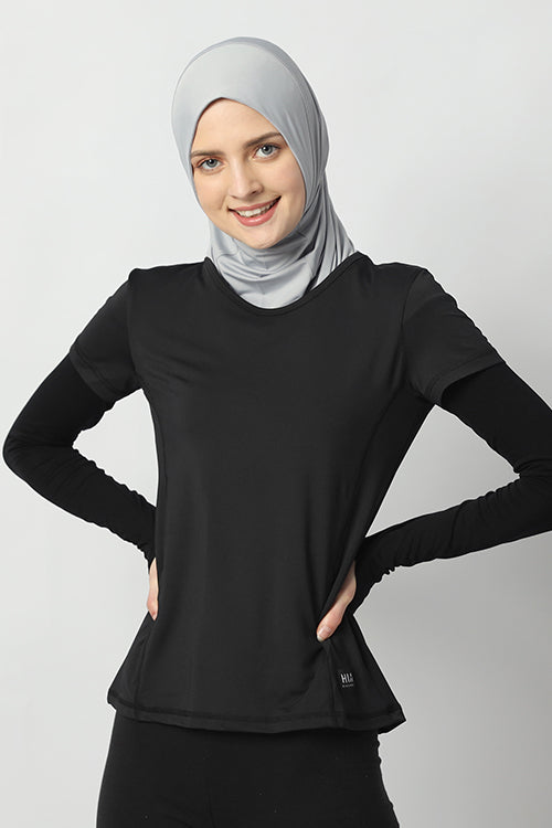 🎁 [Home Workout Collection] Naisha Short Top - Black (100% off)
