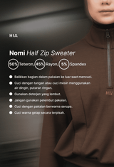 Nomi Half Zip Sport Sweater - Broken White