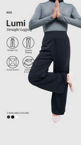 Lumi Straight Sport Legging - Black