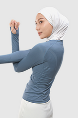 Lumi Lightweight Fabric Fitted Sport Shirt - Light Grey