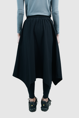 Runa Asymmetrical Midi Skirt - Black