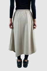 Runa Asymmetrical Midi Skirt - Khaki