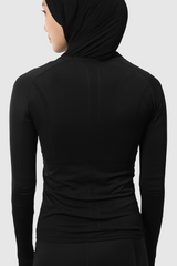 Lumi Lightweight Fabric Fitted Sport Shirt - Black