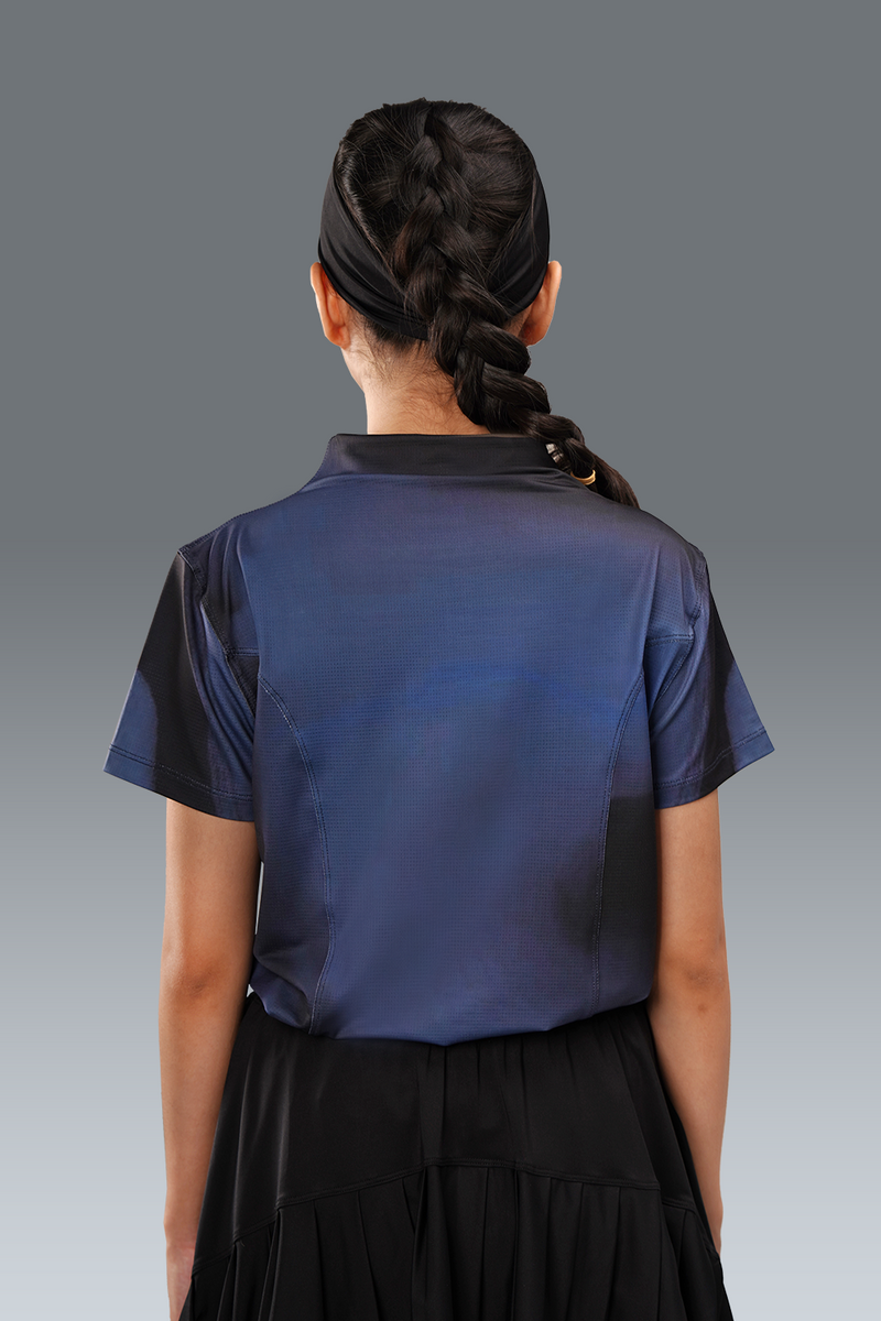 Nala Printed Short Sleeve - Navy